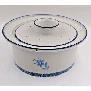 Vintage Dansk Blue Floral Casserole Dish with Lid 1.5qt 9" Refsgaard Denmark